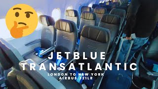 Jetblue ECONOMY Transatlantic London To New York  Airbus A321 [upl. by Reivaz957]