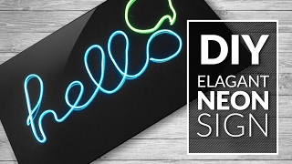 DIY NEON SIGN  ELEGANT multicolor  room decor [upl. by Esten580]