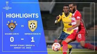 Golden Lion FC vs Defence Force FC  2023 Concacaf Caribbean Cup [upl. by Fu]