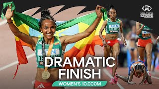 Ethiopian sweep in the womens 10000m 🤯  World Athletics Championships Budapest 23 [upl. by Ermeena]