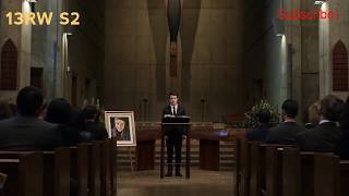 Clays Speech to Hannahs Funeral  13RW 2×13 [upl. by Akeryt978]