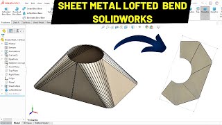 3D Sheet Metal Cone  Metal Fabrication  SOLIDWORKS [upl. by Mclyman458]