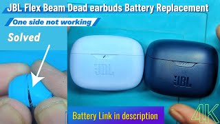 JBL Wave beam one earbud not working  Battery Replacement [upl. by Ahsenek240]