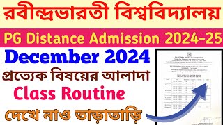 RBU Pg Distance 2024 Class RoutineRabindra Bharati University pg admission 202425class routine [upl. by Auqined]