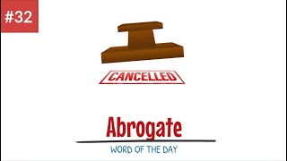 Abrogate Meaning with sentence examples  Daily used English Vocabulary  EngliMation [upl. by Irmina]