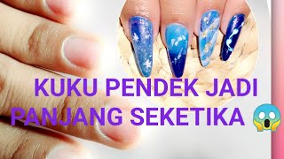 NAILS EXTENSION  POLYGEL  TWO COLOR  BLUE WHITE [upl. by Jezreel]