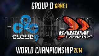 Cloud 9 vs Kabum E Sports Game 1 S4 Worlds Highlights  LoL World Championship 2014 S4 C9 vs KBM [upl. by Atiuqehc]