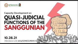 Capacity Development on the Quasi Judicial Functions of the Sanggunian [upl. by Ewall]