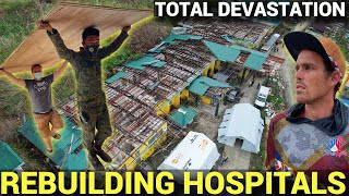 TYPHOON DESTROYED HOSPITALS  BecomingFilipino Working With Philippines Army [upl. by Kelli]