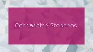 Bernadette Stephens  appearance [upl. by Cayser]