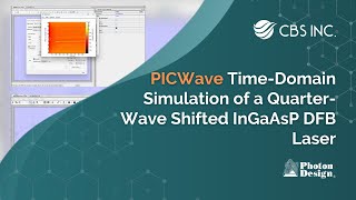 PICWave TimeDomain Simulation of a QuarterWave Shifted InGaAsP DFB Laser  CBS Inc [upl. by Bratton752]