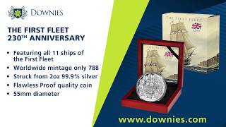 New at Downies 2018 First Fleet High Relief Silver Proof Coin [upl. by Ailahtan]