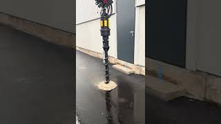 DIGGA RC Auger drills through asphalt [upl. by Ahsinrac]