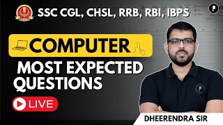 Computer Most Expected Questions  SSC CGL CHSL Important Questions by Dheerendra Sir [upl. by Sillyrama]