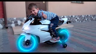 Funny Kids Ride on Sportbike Pocket bike  Unboxing and Assembling Surprise Children s Toys [upl. by Enial]