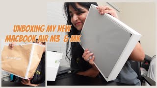 Unboxing my new MacBook Air M3 and MK [upl. by Hamford]