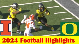 20 Illinois vs 1 Oregon Football Game Highlights 10 26 2024 [upl. by Halimaj218]