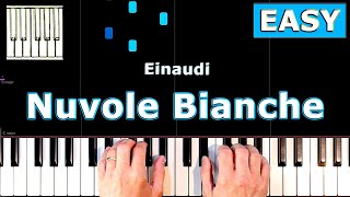 Einaudi  Nuvole Bianche  Piano Tutorial Easy [upl. by Eilsel]