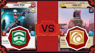 Sabine Wren VS Boba Fett Commentary  Gameplay  SWU [upl. by Mab]