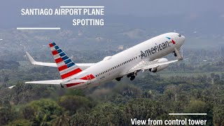 ATC TOWER Santiago Airport STI MDST Plane spotting 🇩🇴🛬 [upl. by Timmy]