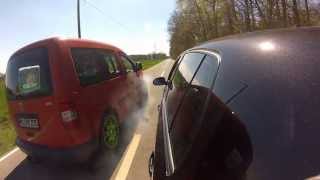 CarMotions 300 PS Turbo Caddy vs ABT GTI 272 PS [upl. by Ahcurb257]