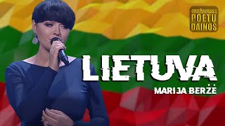 Marija Beržė  Lietuva Lyrics Video Gražiausios Poetų Dainos [upl. by Isiahi]