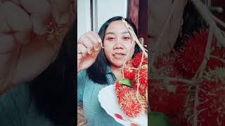 Buah Rambutan buluan sedikit asam dan dagingnya lengket di bijinya [upl. by Mihe]