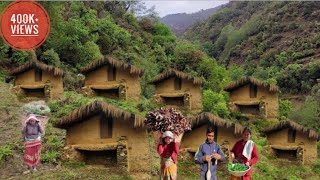 Mountain village life in Nepal Primitive technology Survival life Rural village kitchen [upl. by Gerda817]