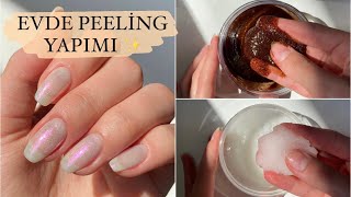 EL VE VÜCUT PEELİNGİ  2 Farklı Peeling Yapımı ✨ Bebek gibi bir cilt 🤍 [upl. by Adnylam]