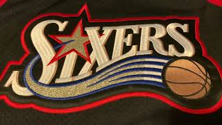 Allen Iverson Jersey Authentic 9798 Sixers Mitchell And Ness Review 4K [upl. by Adnauqal]