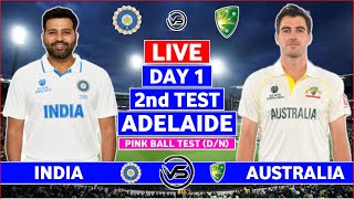 India v Australia 2nd Test Day 1 Live  IND vs AUS 2nd Test Live Scores amp Commentary  India Batting [upl. by Gherardo]