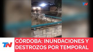 CÓRDOBA I Fuerte temporal inundaciones y destrozos [upl. by Olzsal]