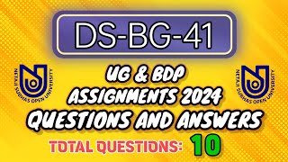 DS BG 41  NSOU UG Assignment DS BG 41 [upl. by Babb17]