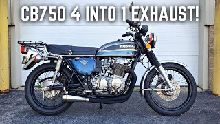 CB750 4 Into 1 Exhaust Install Sounds Amazing [upl. by Raphael713]