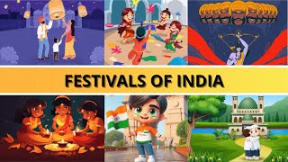 Festival  Festivals of India  Festivals name  Indian festivals  Different types of festivals [upl. by Senalda694]