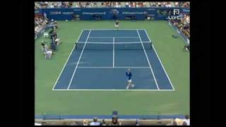 Andre Agassi beauty points against Roger Federer New York 2005 [upl. by Steiner287]