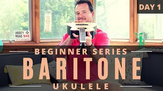 Baritone Ukulele Beginner Series  Day 1  Tutorial  Chords  Play Along [upl. by Carola56]