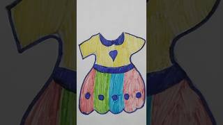 Frock Drawingshortvideo youtubeshorts [upl. by Nager]