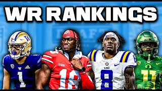 2024 NFL Draft WR Rankings  A Once In A Lifetime Class [upl. by Ruckman]