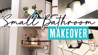 DIY Small Bathroom Makeover on a Budget  HUGE Transformation [upl. by Inanuah]