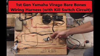 Virago 1st Gen Bare Bones Wiring Harness Example  Includes A Kill Switch Circuit [upl. by Dalt562]