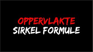 Oppervlakte  Sirkel FORMULE [upl. by Molli]