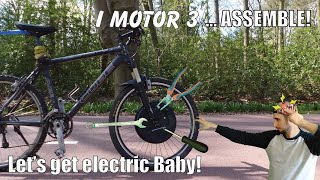 How to put the iMotor3 on your mountainbike EASY Make your old bike into an Ebike [upl. by Gyimah]