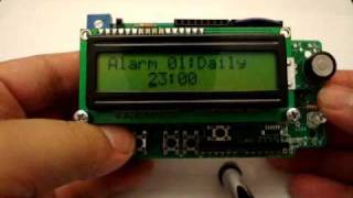 Phi1 shield running alarm clock with arduino [upl. by Nosnehpets507]