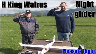 HKing Night Walrus Glider wFlaps EPO 1400mm 3S PNF Pleasure flight [upl. by Germaine]