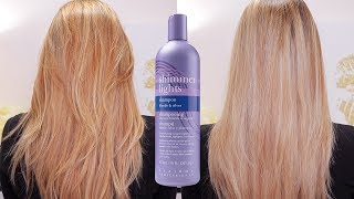 PURPLE SHAMPOO Clairol Shimmering Lights Before amp After [upl. by Eiveneg]