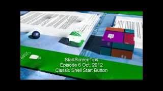 Installing and Using Classic Shell Start Button and Menu With Windows 8 Episode 6 [upl. by Ailis]