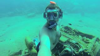 Snorkeling near hotel Coral Greece Crete Agios Nikolaos HD 2018 [upl. by Ahsienar809]