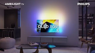 Philips Ambilight TV OLED809  OLED  Google Smart TV [upl. by Thanos]