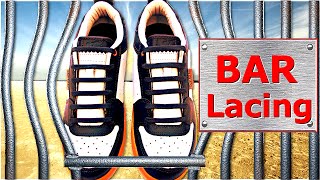 ✔ How to Cool Lace Shoes  Bar Lacing Hidden Knot ✔  by Shoelace Styles [upl. by Merwin]